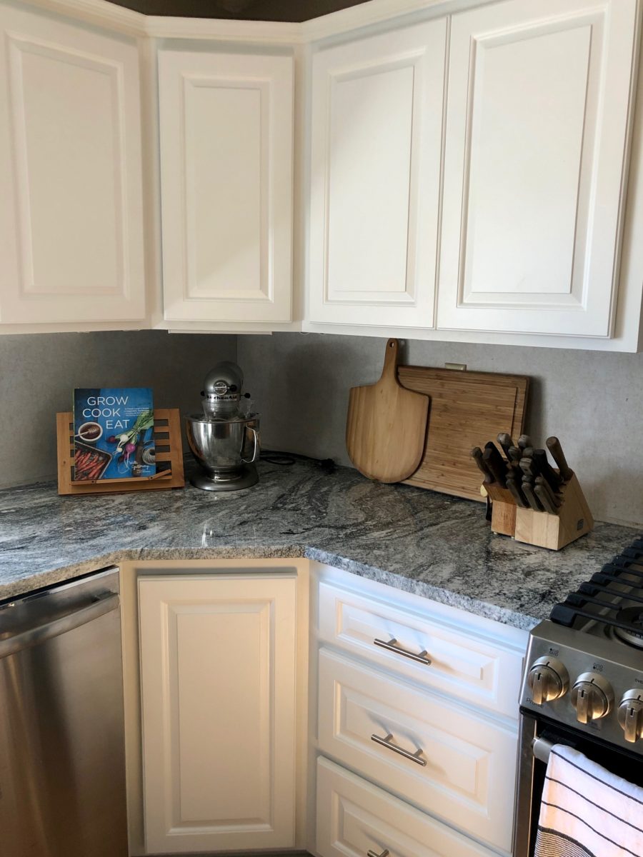 White Kitchen Granite Counters