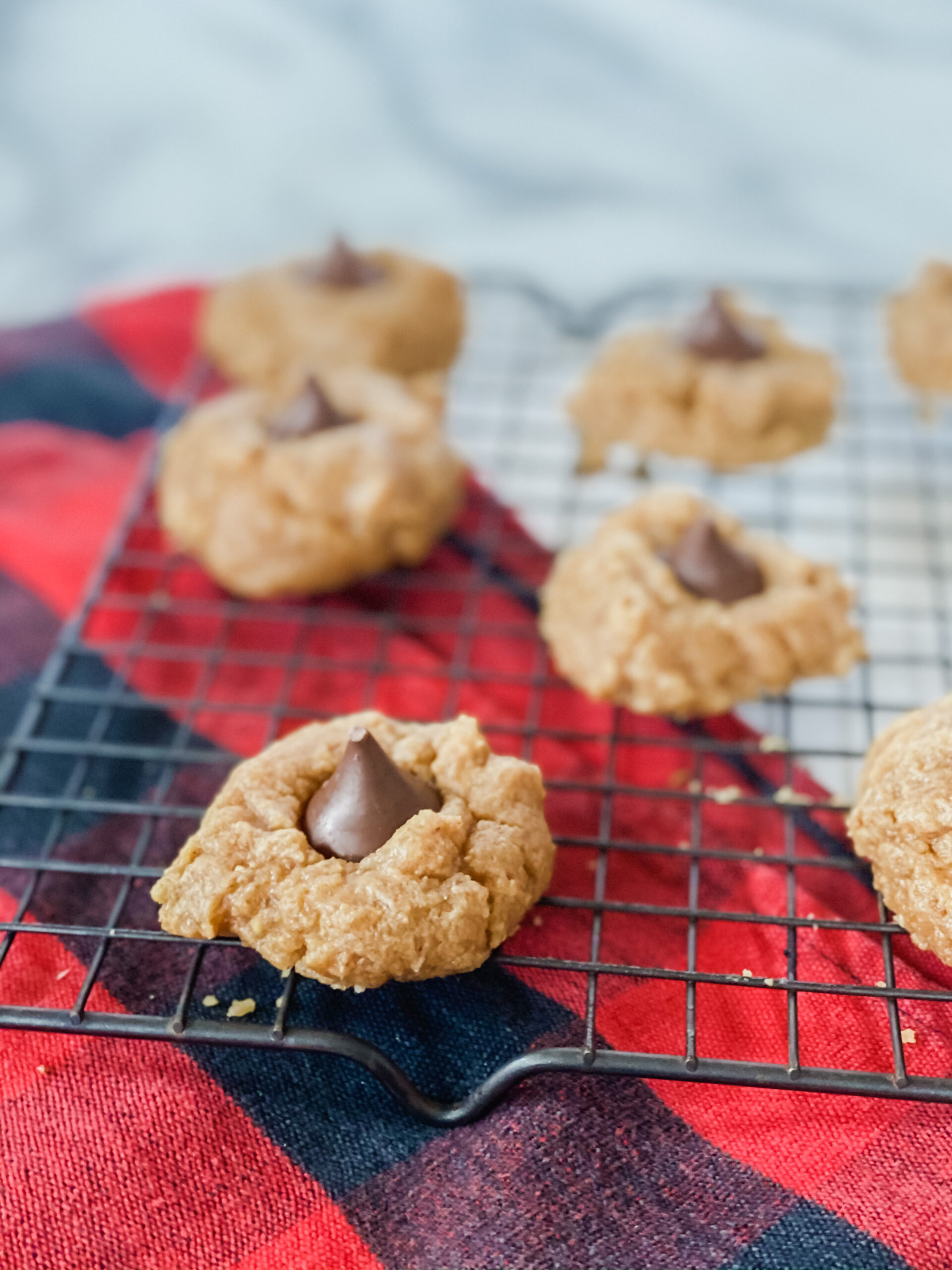 Healthy peanut butter blossoms